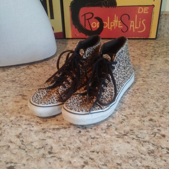 cheetah print high top vans